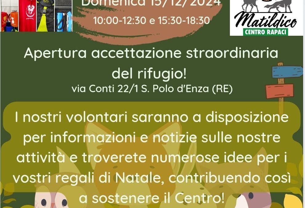 Apertura straordinaria accettazione del Rifugio